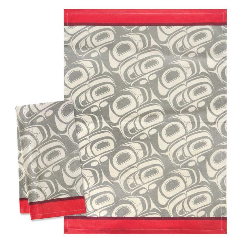 Printed Tea Towel Red Transforming Eagle