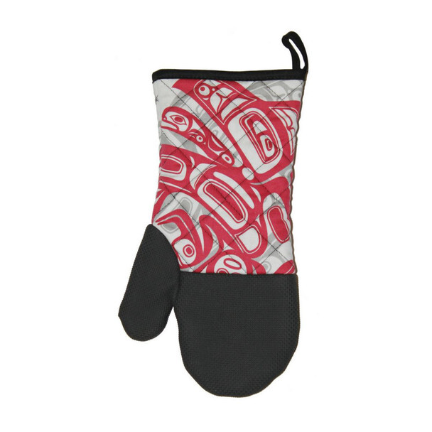 Neoprene Oven Mitt Running Raven