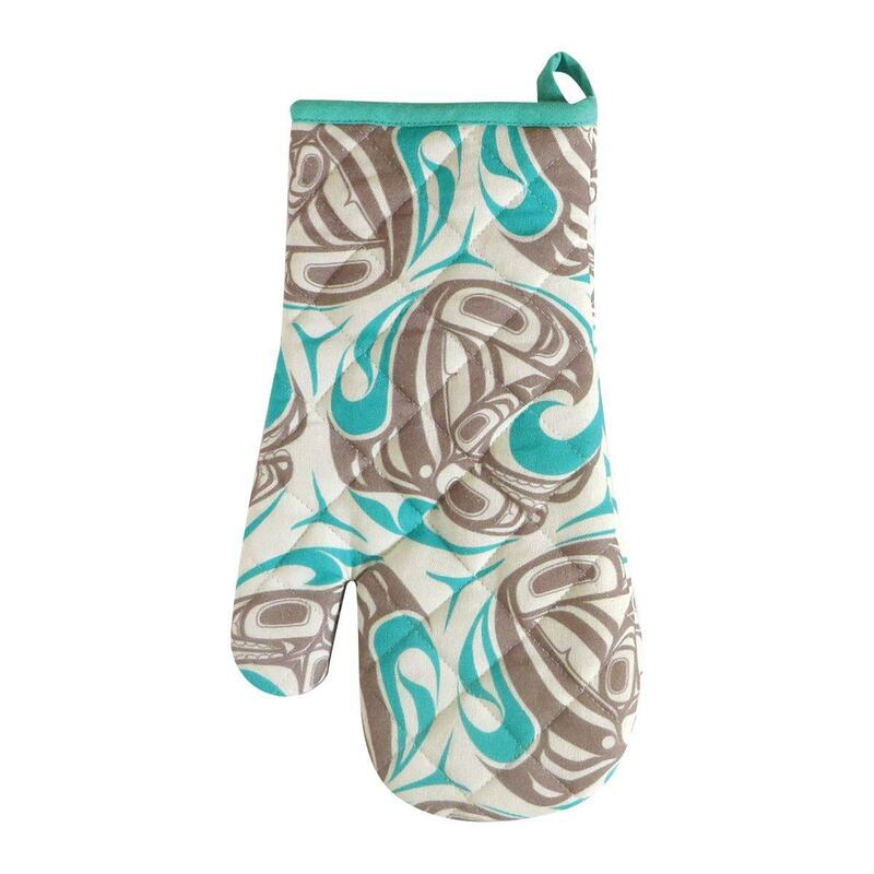 Printed Oven Mitt Blue Killer Whale
