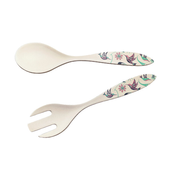 Bamboo Fibre Hummingbird Serving Utensils
