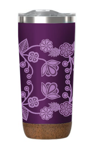 Cork Based Travel Mug 20oz Ojibwe Florals