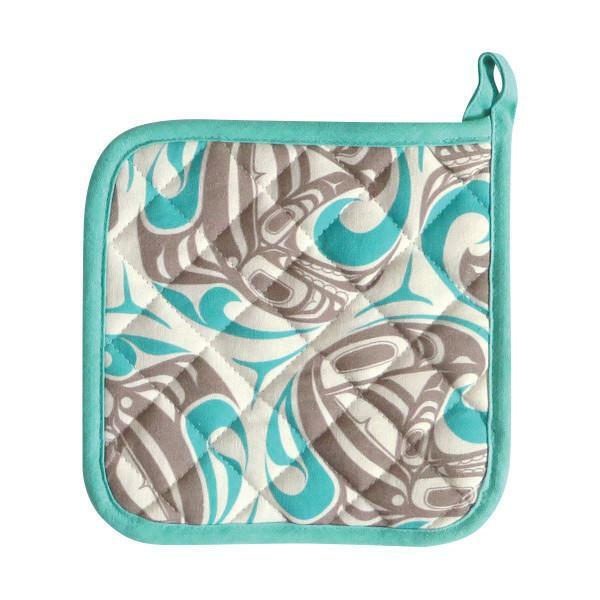 Printed Potholder Blue Killer Whale